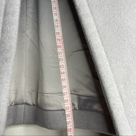 grey luxury wool blend coat with faux fur trim - EVERNEW MELBOURNE (H&M) - Picture 2 of 12